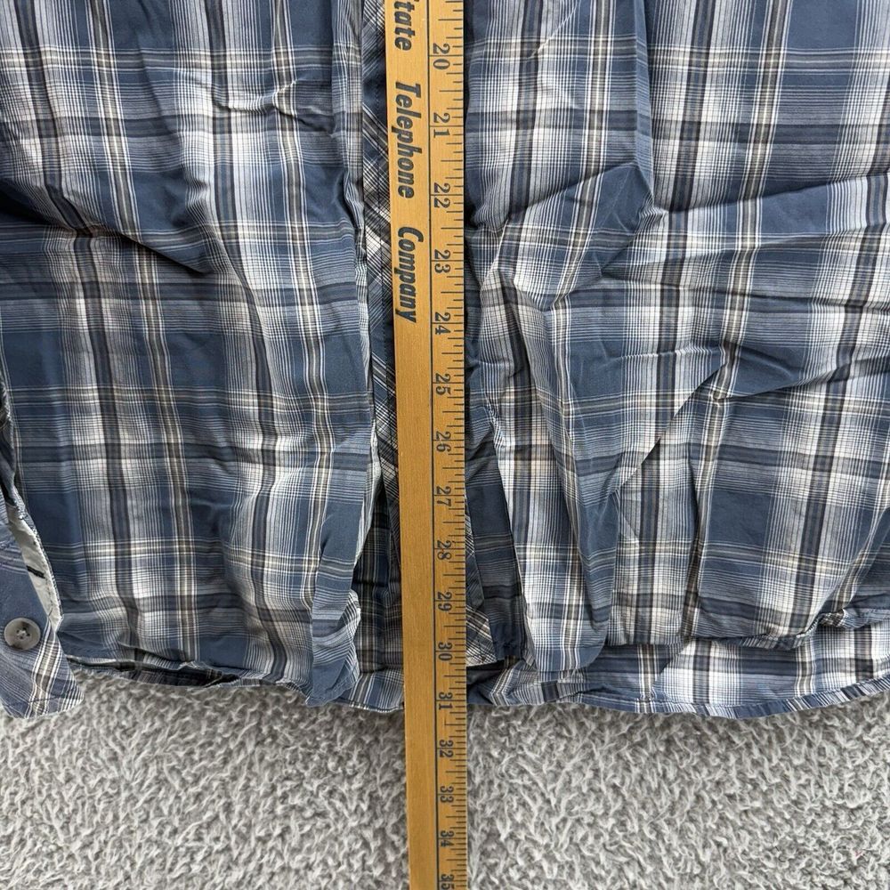 Cabelas Outfitter Shirt Mens 2XL Blue Plaid L/S Button Up Pima Cotton‎ READ - Picture 5 of 9